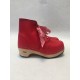 Red clogs