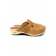 camel buckle barefoot clogs