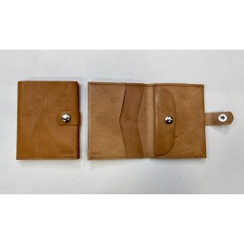 Large natural color wallet with claps