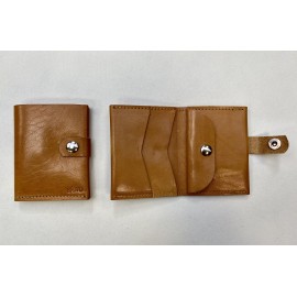 Small natural color wallet with claps