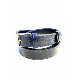 Cinturón de piel de 3cm azul